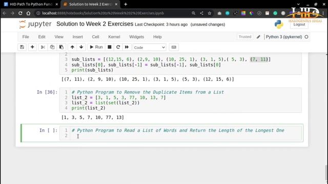 Python Tutorial for Beginners - List Tuple Set and Dictionary Exercises