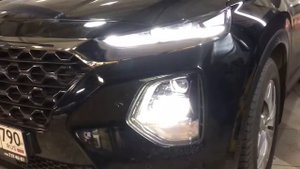 Установка форсунок омывателя фар Hyundai Santa Fe 4 TM Hella