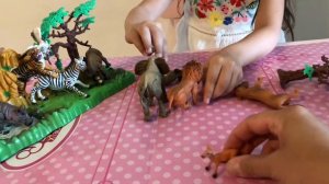 Обзор новой игрушки сафари , Играем в животных