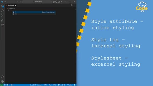 What is inline styling in css? | Web Development Course | codekook | Lecture