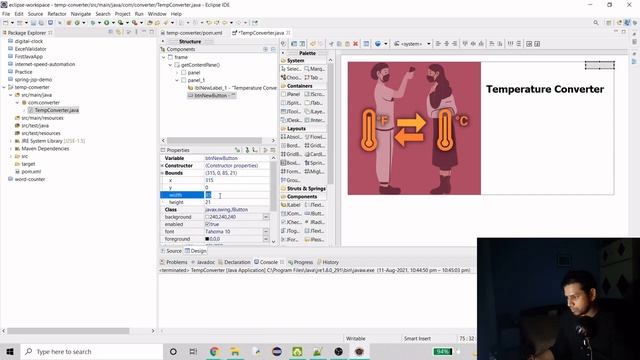 Beginners | Temperature Converter | Mini Project | Java | Swing | Modern Desktop Application | GUI смотреть онлайн