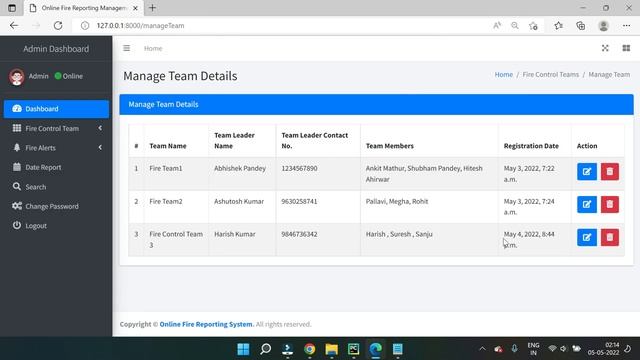 Free Source Code | Online Fire Reporting System | Python Django Project