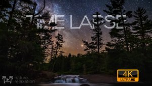 Нарезка ночных time lapse видео под расслабляющую музыку в разрешении 4K