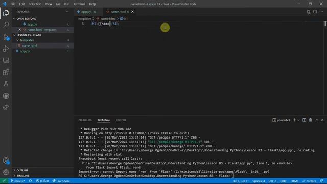 Understanding Python: Lesson 83 - Flask