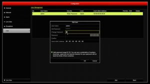 Skywall IP - Change User Password on your NVR