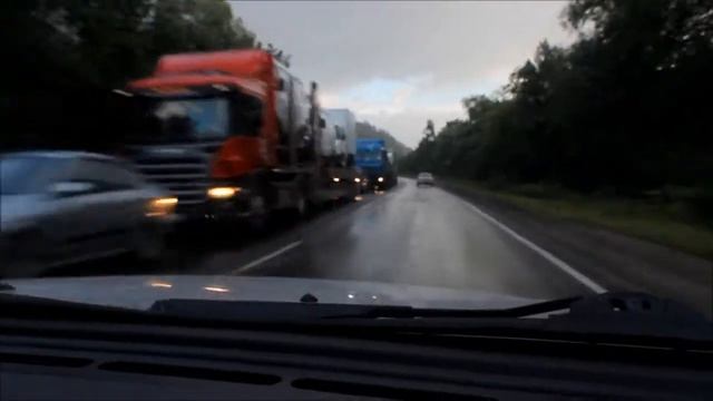 26 июля. трасса М5 пробка перед мостом через р. Сим ч.2 смотреть онлайн