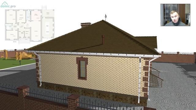 Проект приятного одноэтажного дома с гаражом «Липецк» B-321-ТП смотреть онлайн