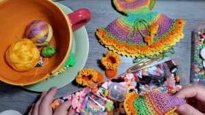 Вязальный влог Часть 1 Вяжу незабудку от @LaraTwix Doll Болталка