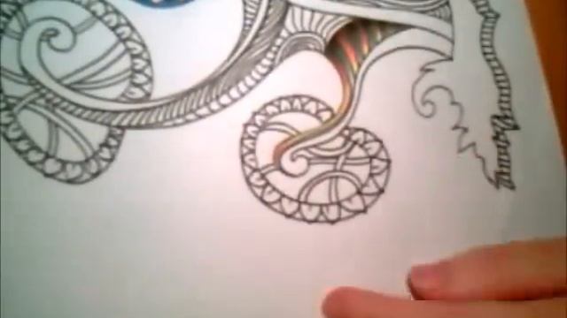 Stylised Tree Ink Drawing - Adding Colour with Pencils. смотреть онлайн