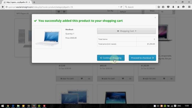 Beautiful Add To Cart PopUp Notification Opencart 2.0x OCMOD смотреть онлайн