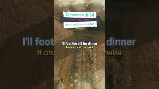 Английское выражение #64: foot the bill