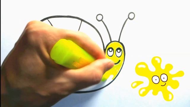 Как нарисовать УЛИТКУ РАДУГУ / Мультик Раскраска для детей УЛИТКА  / How to draw a snail