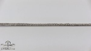 Серебряная цепочка на шею, эксклюзивное плетение Молния.