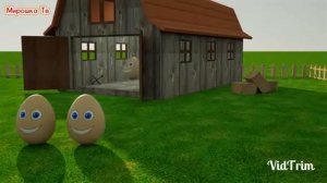 Учим цвета - разноцветные яйца на ферме, песенки для детей