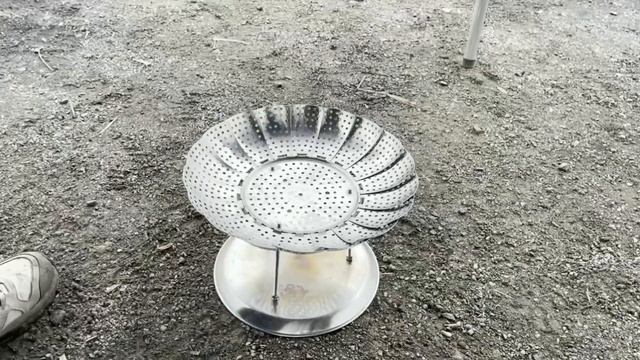 스텐찜기 화로대 만들기ㅣ캠핑ㅣMaking a stove with a stainless steel container for steaming dishes