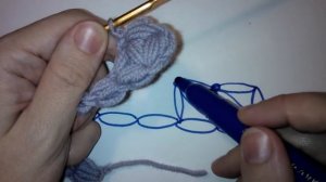 1 Вязание крючком Узор Звездочки Схема Crochet Star Stitch pattern