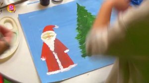 Как нарисовать НОВЫЙ ГОД! Дед Мороз, Снегурочка, новогодняя елка! Видеоурок - рисуем гуашью!