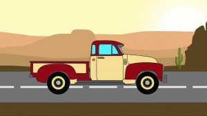 Машинки для детей. Пикап. Мультик - Раскраска для самых маленьких зрителей