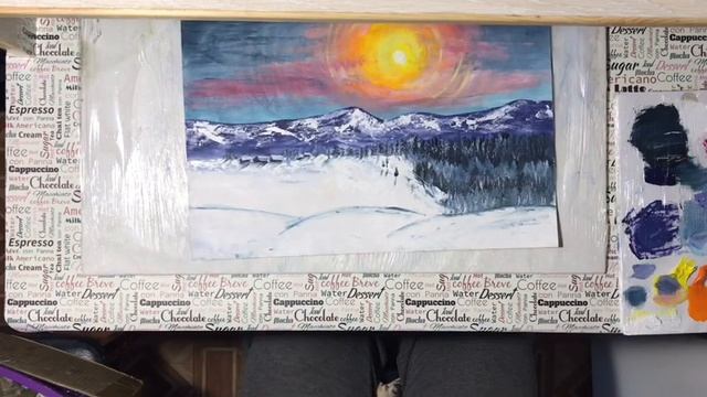 (3) Простой зимний пейзаж написать масляными красками смотреть онлайн