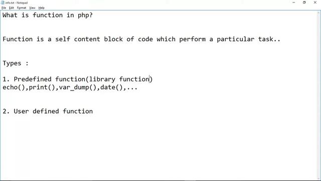 PHP Function Introduction