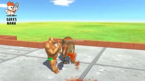 Dinosaurs and Fantasy Falling Into Black Mamba Tank - Animal Revolt Battle Simulator