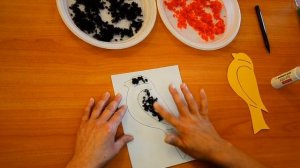 Мастер-класс поделки из шерстяных ниток и картона "Снегирь"