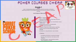 CARROT POKER SCHOOL GRADE 1 - Cheap Poker Courses