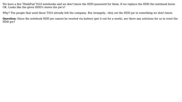 How to reset ThinkPad T410 HDD password? смотреть онлайн