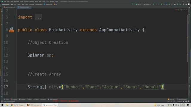 Android Spinner Tutorial | Android Text Spinner Tutorial Example | Spinner Drop Down List Example