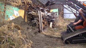 Самодельный гидравлический копир  (повторитель), челюстной ковш, испытание.