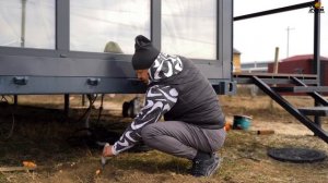 Второй дом контейнер в Крым. Подключение коммуникаций на участке.