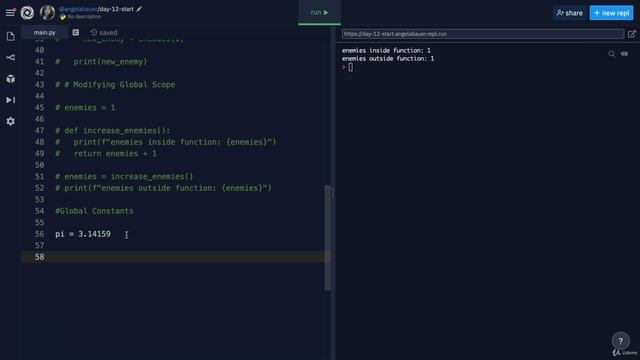 Day 12 - Scope & Number Guessing Game - 4 Python Constants and Global Scope смотреть онлайн