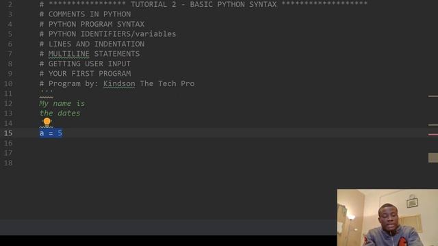 2019 Python Programming Tutorial 2 -  Basic Python Syntax