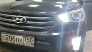 Hyundai Creta установка светодиодных линз Biled 5100K