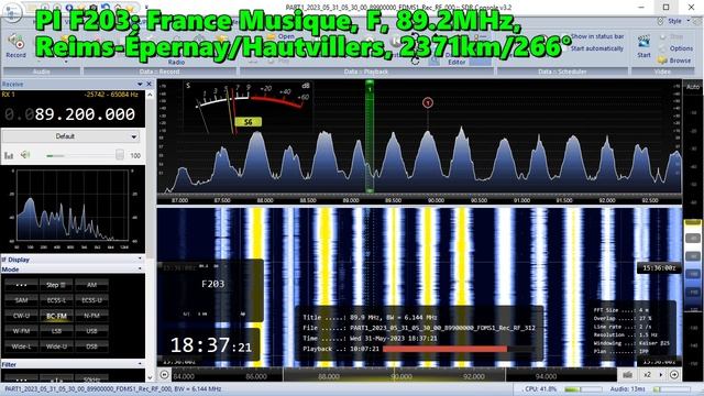 31.05.2023 15:36UTC, [Es], France Musique, Франция, 89.2МГц, 2371км