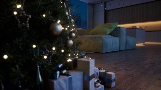 UE5 Lumen | Новогодний интерьер | Unreal Engine 5 Archviz