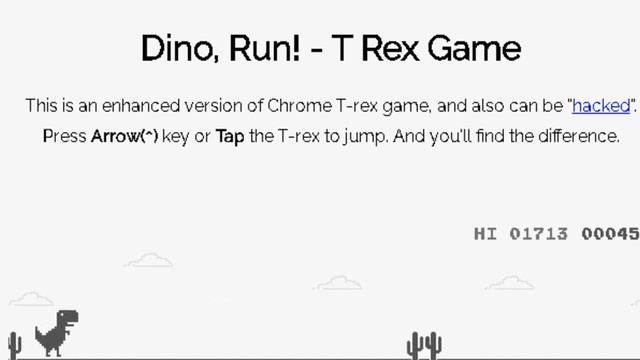 T-Rex, Run! (Web game) смотреть онлайн