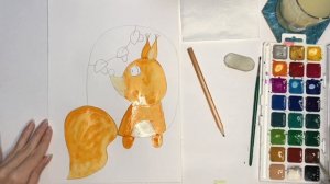 Белочка в дупле. Мастер-класс по рисованию белки. Как нарисовать дупло. Белка готовится к зиме.