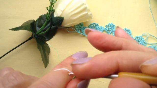 Вязание Ленточное кружево Кайма крючком Видео урок
