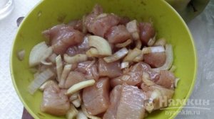 Курица с шампиньонами в соусе терияки