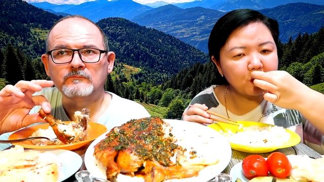 МУКБАНГ Жаренная Курица по Аджарски?, Чимчи.?/Как мы относимся к психологии? / MUKBANG Fried chicke