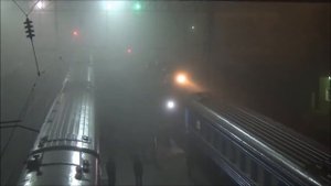 Туманная ночь на станции Ростов Главный