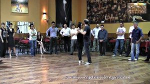 Clase de milonga en SOHO TANGO milonga de Buenos Aires