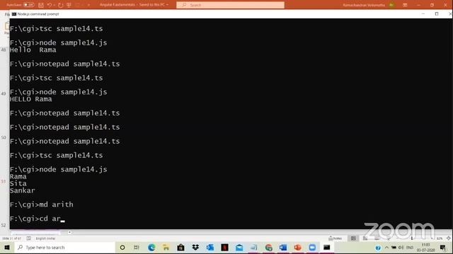 Day-2-Angular Framework(TypeScript)-Functions