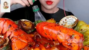 ASMR ПРЯНЫЕ МОРЕПРОДУКТЫ ЛОБСТЕР ресторан морепродуктов приготовление еды ,음 아주 맛있어,신청,ASMR,❤️💛