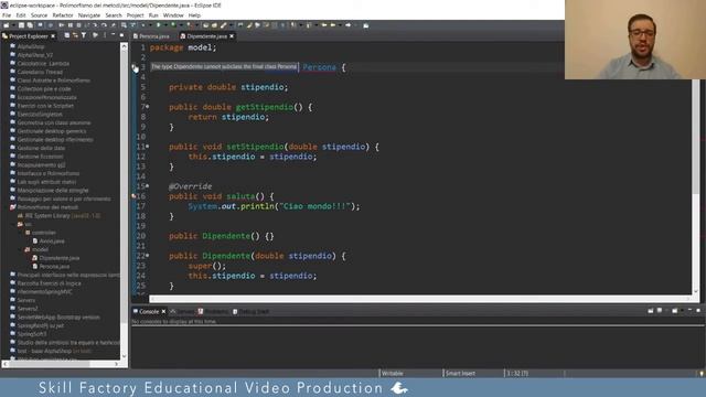 Java Object Oriented: modificatore final e la struttura enum - Lezione 25 смотреть онлайн