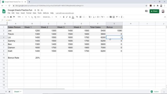 Google Sheets Beginner Tutorial