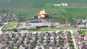 Авиаудар по позиции ВСУ в п. Белозерка, Херсонской обл./Airstrike at the AFU position in Belozerka