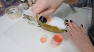 Обратный декупаж бутылки |  Бутылка в подарок на 8 Марта