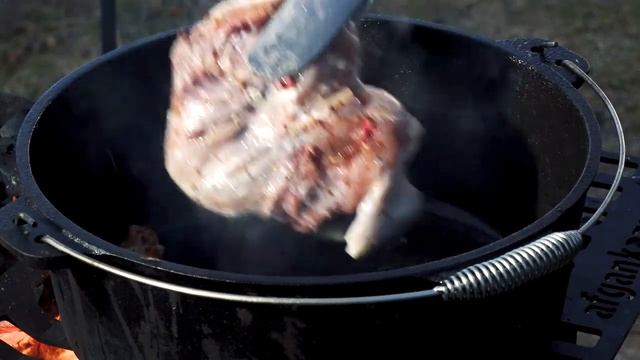 Курица по-голландски в печи на углях. смотреть онлайн